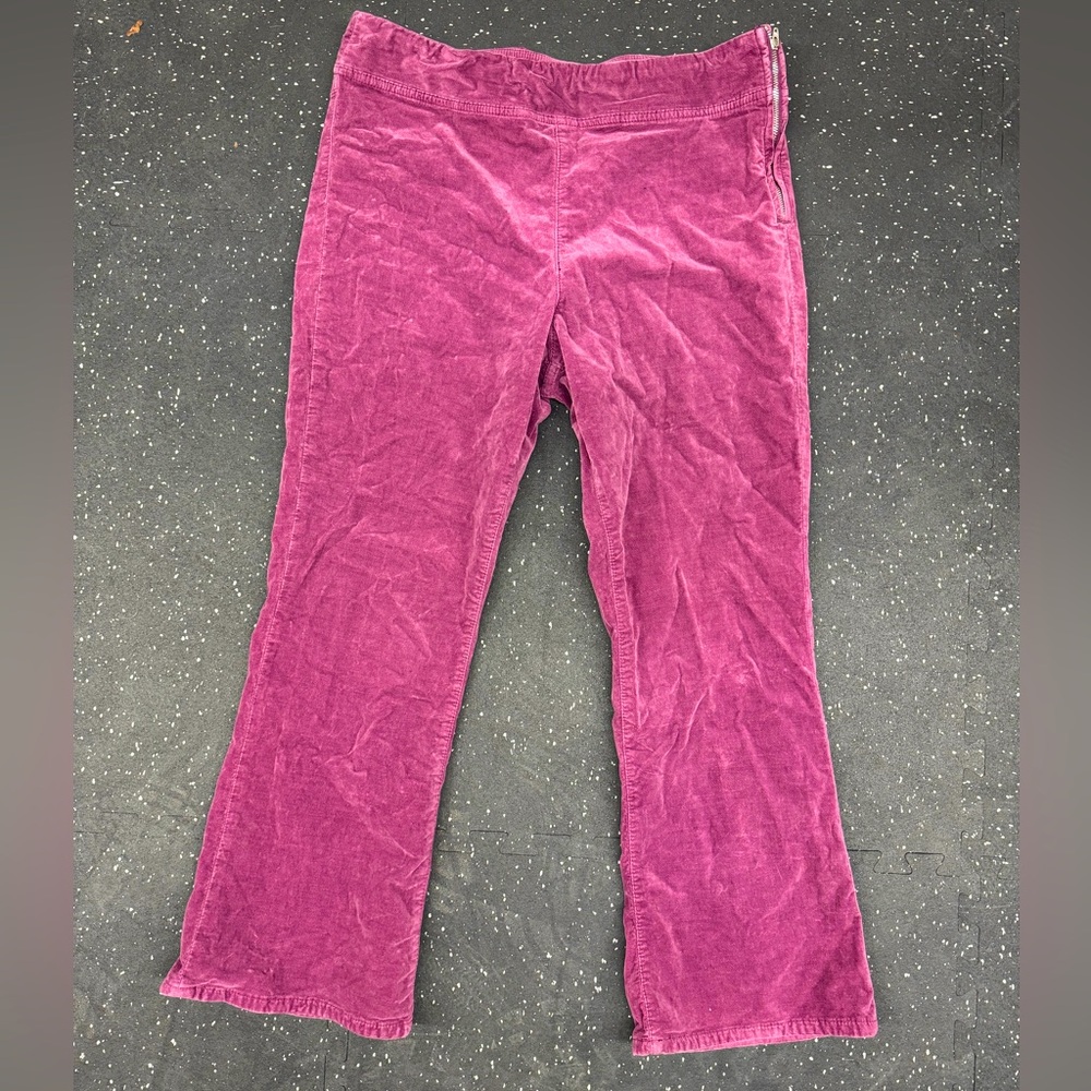 Free Peoplee velvet wide leg large short purple
